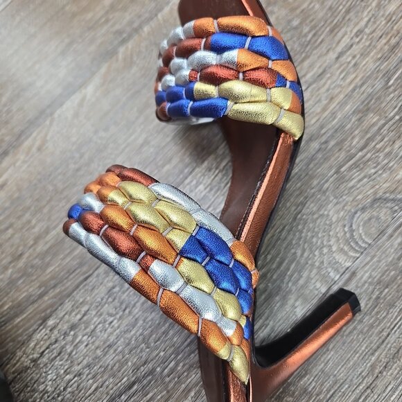 Dries Van Noten WOVEN METALLIC MULES - Picture 6 of 16